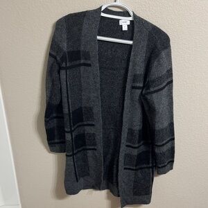 Women's Black and Gray Cardigan